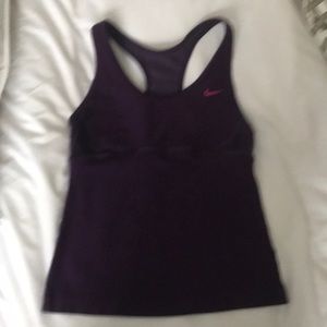 Nike top with bra inset